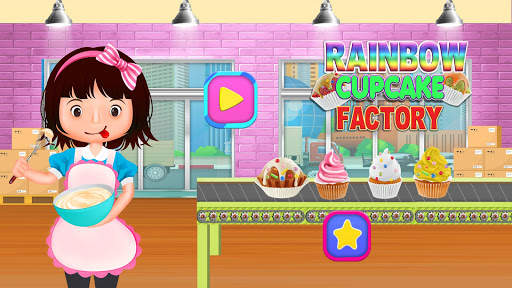Pabrik cupcake pelangi: toko pembuat makanan roti screenshot 3
