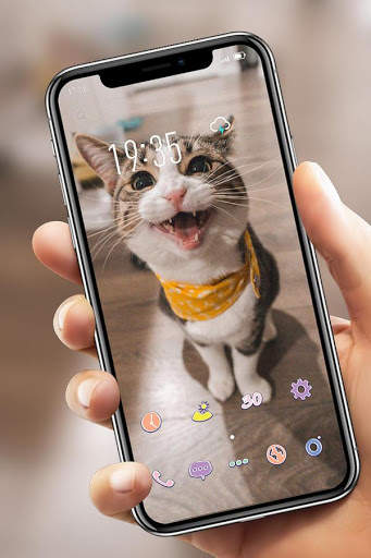 Cute Cat With Open Mouth Theme screenshot 4
