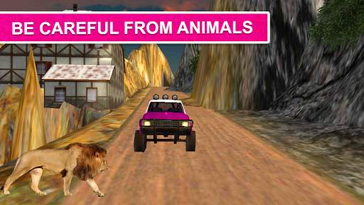 Pink Lady Offroad Mountain Jeep Driver Simulator screenshot 4