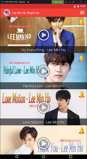 Lee Min Ho Hot Ringtones screenshot 2