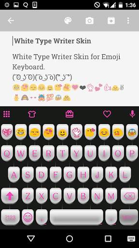 White Type Writer Keyboard screenshot 1