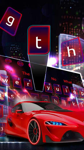Racing Red Car Keyboard Theme screenshot 2
