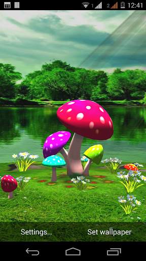 3D Mushroom Live Wallpaper New screenshot 3