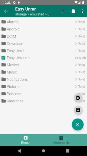 Easy Unrar, Unzip & Zip screenshot 1