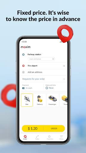 maxim — order taxi, food screenshot 2