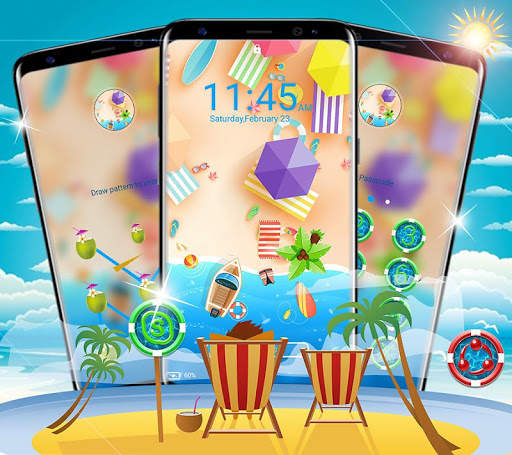 Summer Beach Launcher Theme screenshot 3