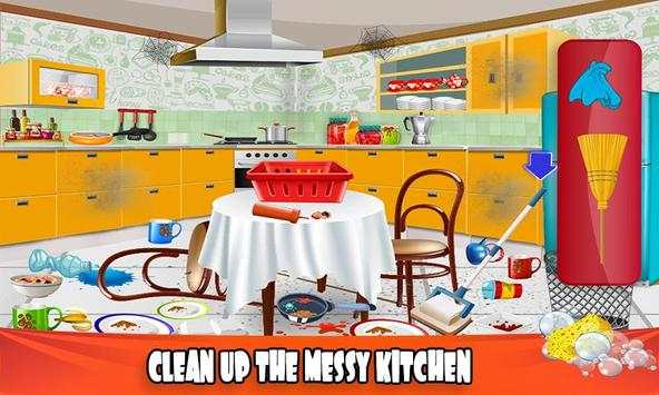 House Dish Washing Kitchen Clean up: Cleaning Sim screenshot 5