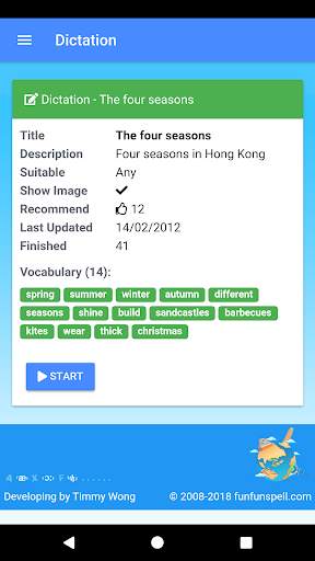 FunFunSpell English Dictation screenshot 4