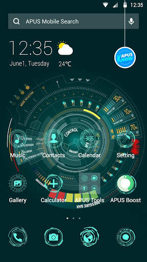 Cool Technology APUS Launcher theme screenshot 1
