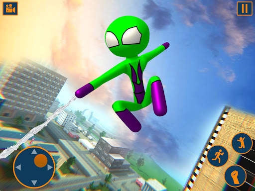 Flying Spider Stickman Hero 3D screenshot 6