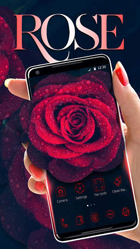Glamorous Red Rose Launcher screenshot 4