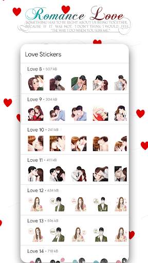 Couple Love Romance Sticker Packs : WAStickerApps screenshot 2