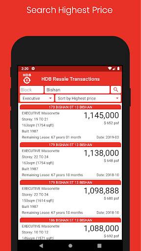 HDB Resale Transactions screenshot 3