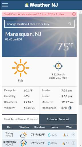 Weather NJ screenshot 1