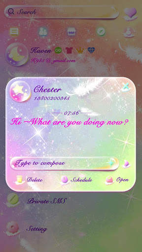 GO SMS PRO PASTEL STAR THEME screenshot 4