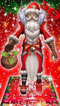 3D Christmas Santa Keyboard Theme screenshot 1