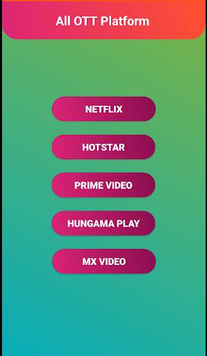 All OTT Platform-Watch Netflix, Hotstar, Mx, Prime 1 تصوير الشاشة