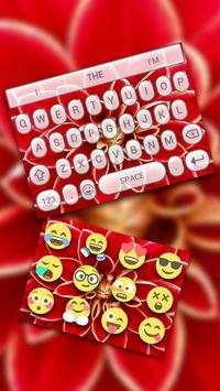 Red Emoji Keyboad Theme screenshot 2