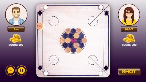 Jogo de tabuleiro Real Carrom clássico screenshot 5