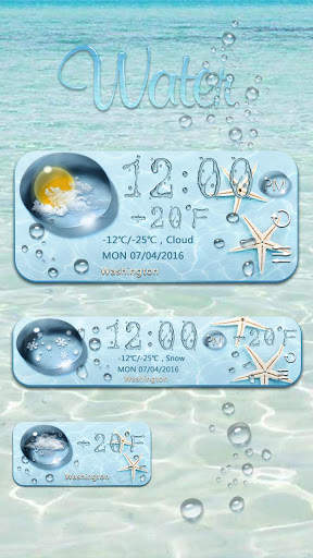 Water GO Weather Widget Theme screenshot 1