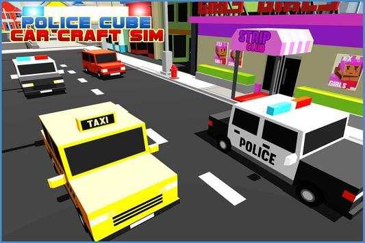Police Cube Car Craft Sims 3D screenshot 5