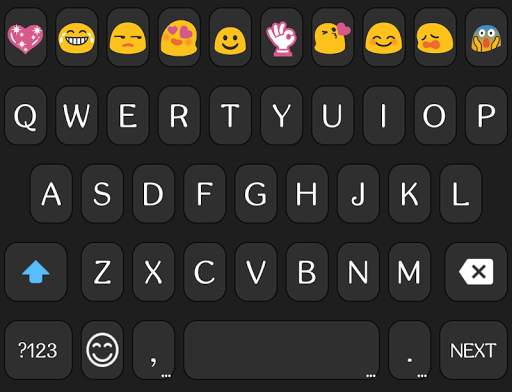Simple Black Emoji keyboard screenshot 4
