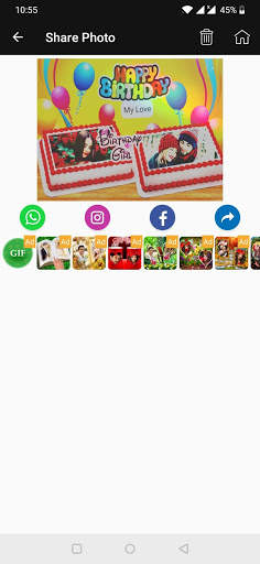 Birthday Dual Photo Frames screenshot 8