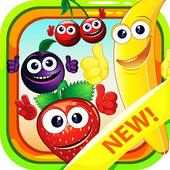 Fruits & vegetables name - kids language game logo