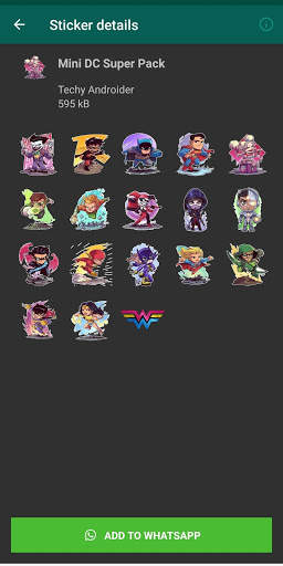 DC (Superhero) Stickers for whatsApp screenshot 6