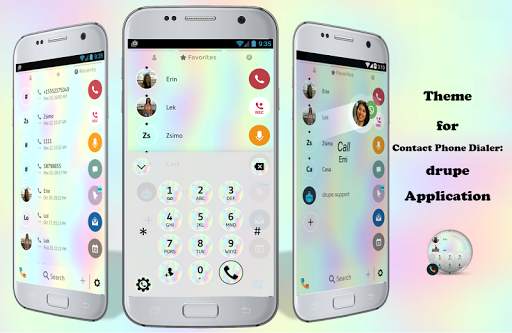 Holographic Phone Dialer Theme स्क्रीनशॉट 1