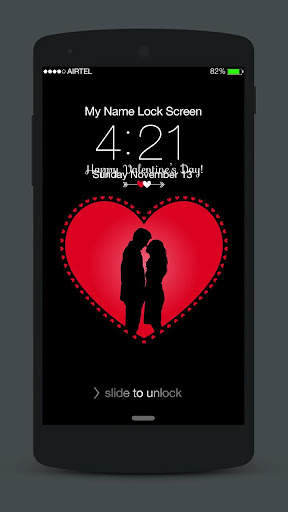 Valentine Neon Lock Screen 4 تصوير الشاشة