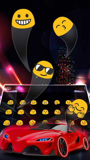 Racing Red Car Keyboard Theme screenshot 3