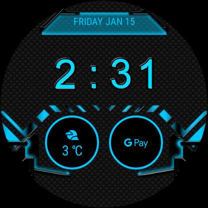 Dark Aeon Cyber Watch Face - Wear OS Smartwatch screenshot 10