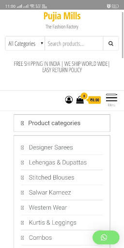 Pujiamills - Ethenic Wear Online Shopping screenshot 2