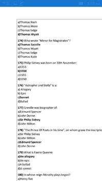 MCQS Of English Literature With Answers скриншот 6