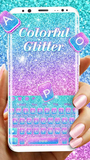 Colorful Glitter Dreamy Keyboard screenshot 1