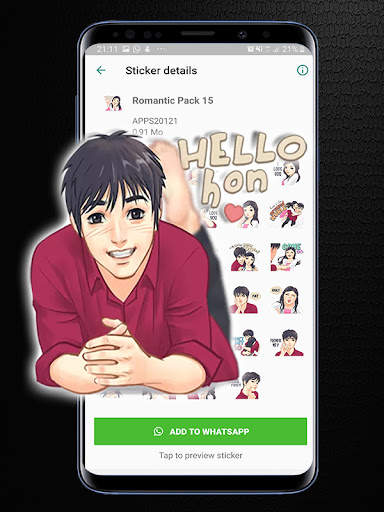 Romantic Stickers for whatsapp screenshot 1