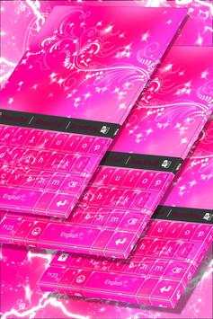 Pink Girly Keyboard Theme скриншот 1