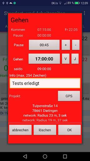 Saza: Zeiterfassung GPS Firma screenshot 3