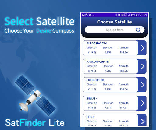 SatFinder Lite-Dish Pointer screenshot 3