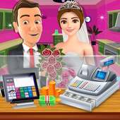Pernikahan Pengantin pria dan pengantin wanita logo