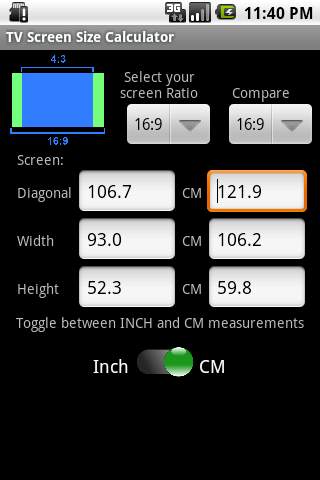 TV Screen Size Calculator screenshot 3