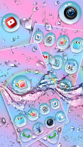 Tema, Wallpaper, ikon Rainbow Waterdrop screenshot 1