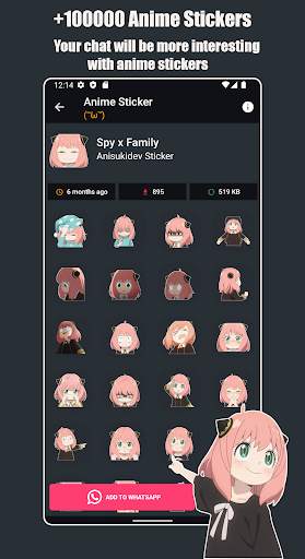  100000 Anime Stickers for WA screenshot 1