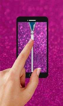 Glitter Zipper Mobile Lock screenshot 3