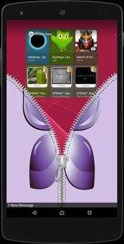 Zipper lock screen butterfly screenshot 3
