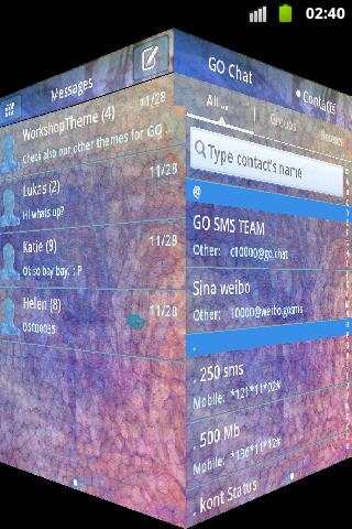 Lekeli NEON GO SMS Tema screenshot 3