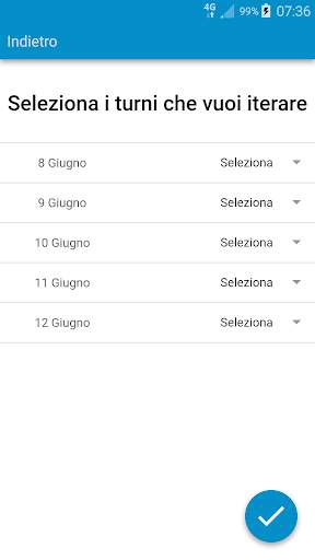 Calendario turni di lavoro screenshot 2