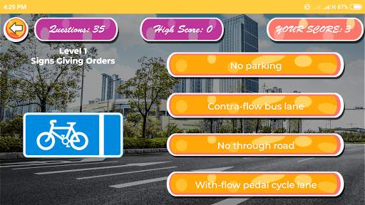 Driving theory test : Road signs and Traffic signs screenshot 2