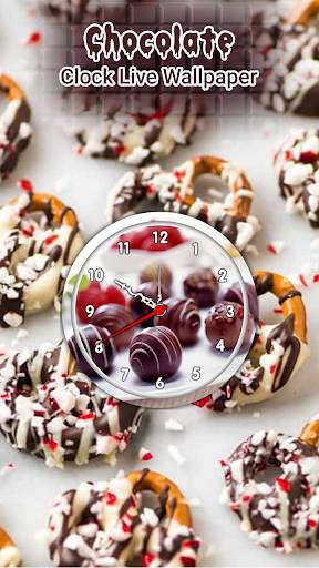 Chocolate Clock Live Wallpaper - Analog Clock screenshot 2